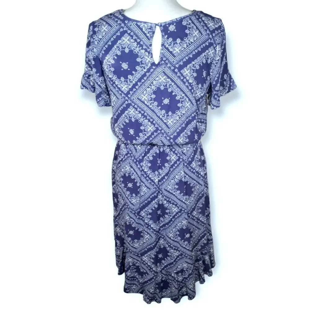 JUSTICE BLUE ROMPER DRESS SZ.Y18 EUC
